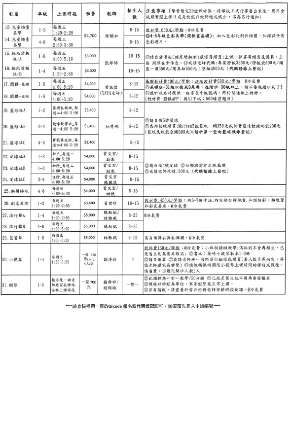 課後社團2